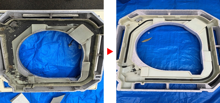 ダイキン製業務用埋め込み型エアコンクリーニング例