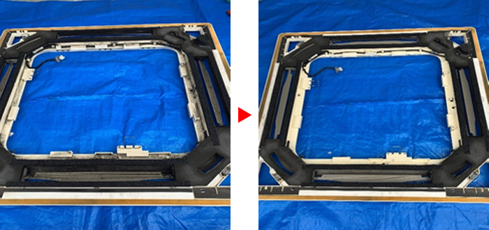 ダイキン製業務用埋め込み型エアコンクリーニング例